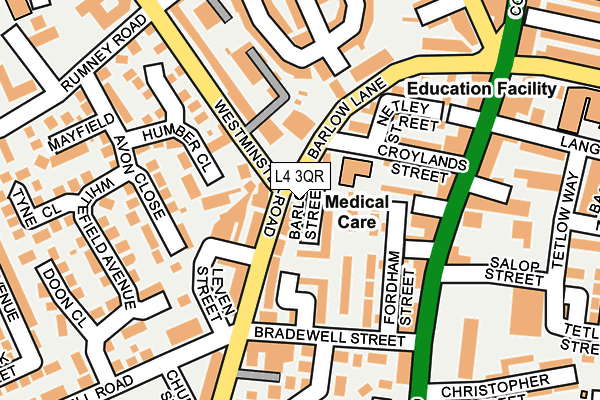 L4 3QR map - OS OpenMap – Local (Ordnance Survey)