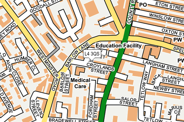 L4 3QS map - OS OpenMap – Local (Ordnance Survey)