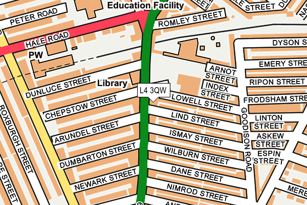L4 3QW map - OS OpenMap – Local (Ordnance Survey)