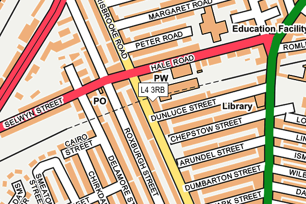 L4 3RB map - OS OpenMap – Local (Ordnance Survey)