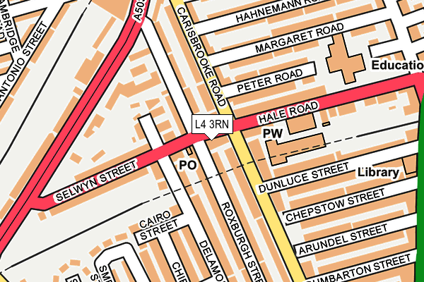 L4 3RN map - OS OpenMap – Local (Ordnance Survey)