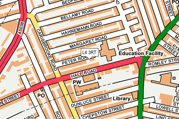 L4 3RT map - OS OpenMap – Local (Ordnance Survey)