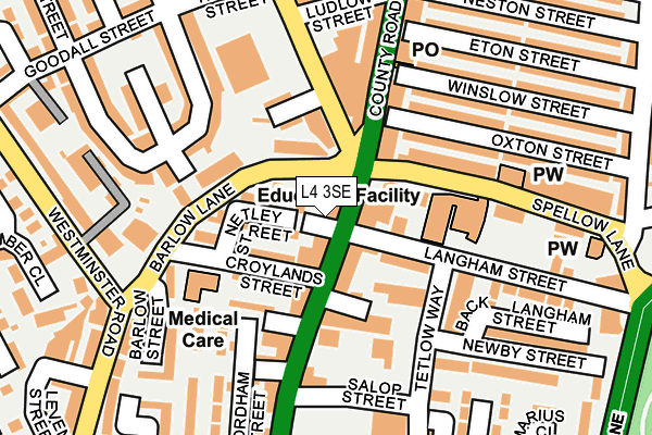 L4 3SE map - OS OpenMap – Local (Ordnance Survey)