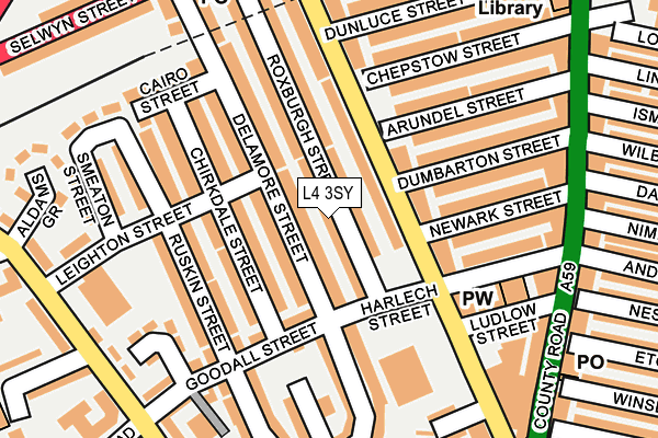 L4 3SY map - OS OpenMap – Local (Ordnance Survey)