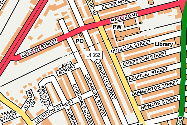 L4 3SZ map - OS OpenMap – Local (Ordnance Survey)