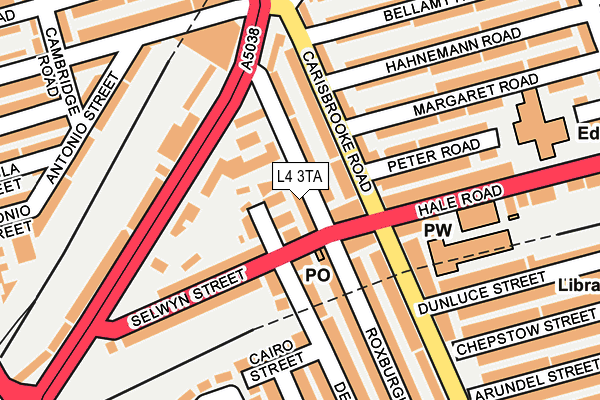 L4 3TA map - OS OpenMap – Local (Ordnance Survey)