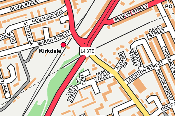 L4 3TE map - OS OpenMap – Local (Ordnance Survey)