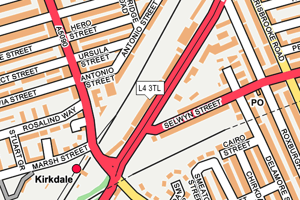 L4 3TL map - OS OpenMap – Local (Ordnance Survey)