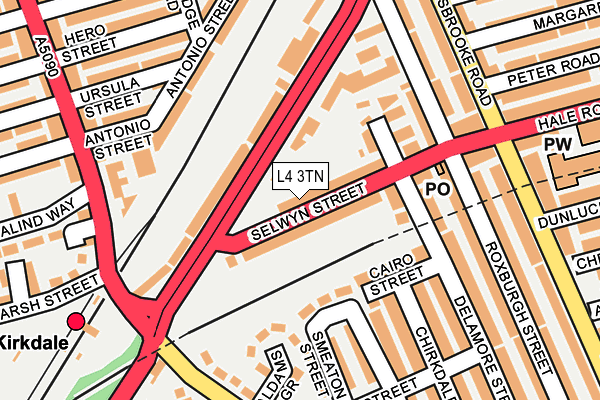 L4 3TN map - OS OpenMap – Local (Ordnance Survey)