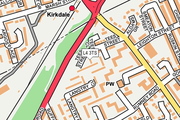 L4 3TS map - OS OpenMap – Local (Ordnance Survey)