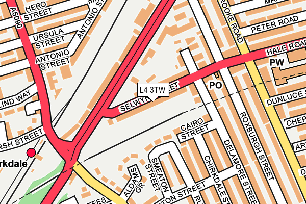 L4 3TW map - OS OpenMap – Local (Ordnance Survey)