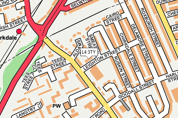 L4 3TY map - OS OpenMap – Local (Ordnance Survey)