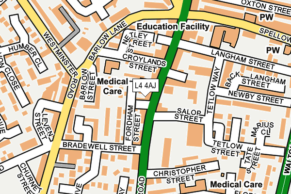 L4 4AJ map - OS OpenMap – Local (Ordnance Survey)
