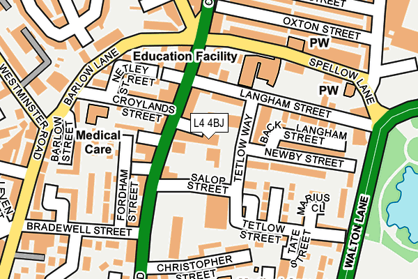 L4 4BJ map - OS OpenMap – Local (Ordnance Survey)