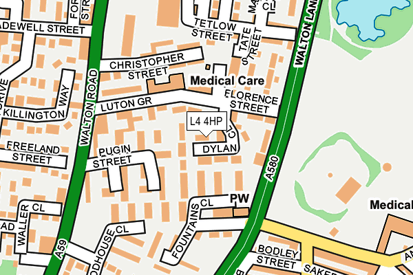 L4 4HP map - OS OpenMap – Local (Ordnance Survey)
