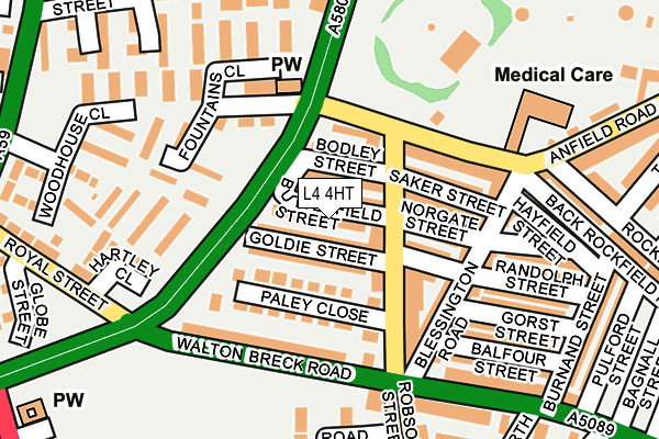 L4 4HT map - OS OpenMap – Local (Ordnance Survey)