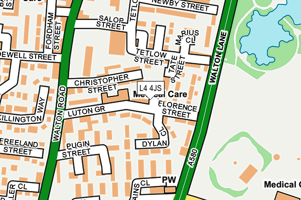 L4 4JS map - OS OpenMap – Local (Ordnance Survey)