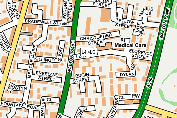 L4 4LG map - OS OpenMap – Local (Ordnance Survey)