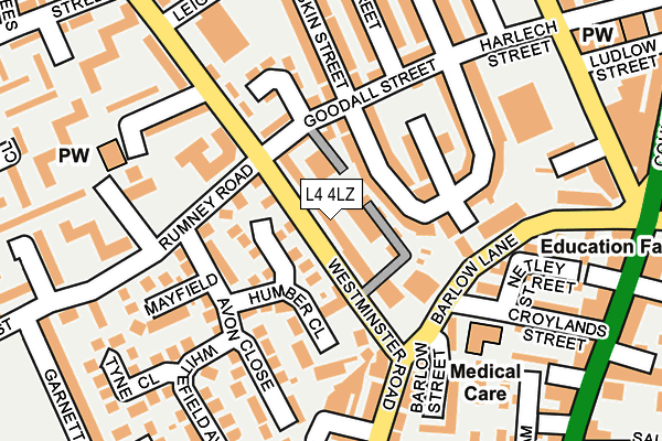 L4 4LZ map - OS OpenMap – Local (Ordnance Survey)
