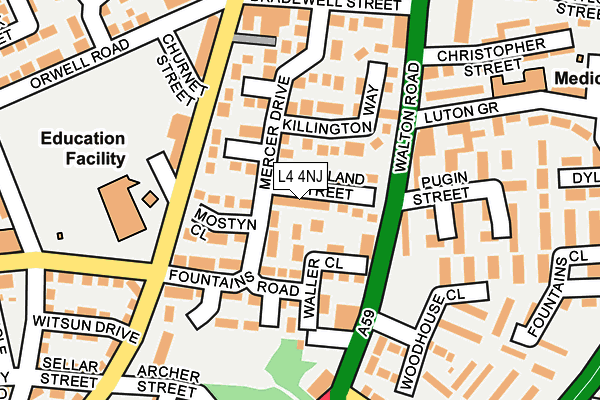 L4 4NJ map - OS OpenMap – Local (Ordnance Survey)