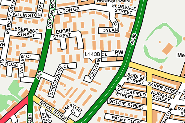 L4 4QB map - OS OpenMap – Local (Ordnance Survey)