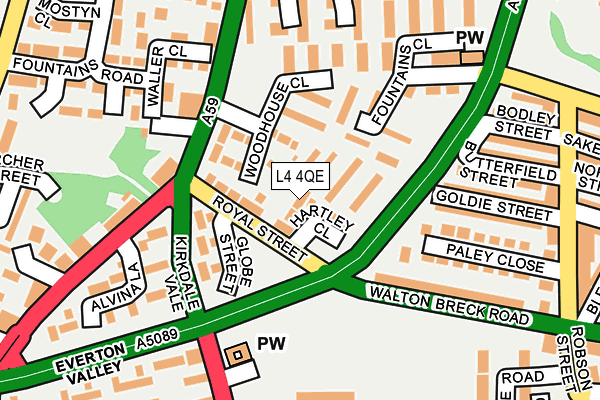 L4 4QE map - OS OpenMap – Local (Ordnance Survey)