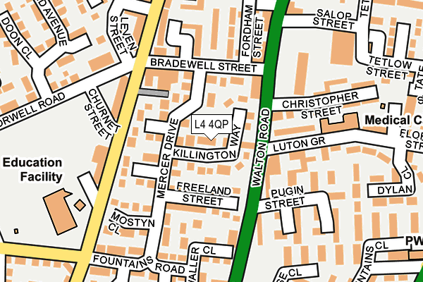 L4 4QP map - OS OpenMap – Local (Ordnance Survey)