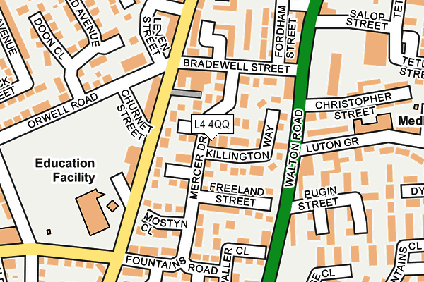 L4 4QQ map - OS OpenMap – Local (Ordnance Survey)