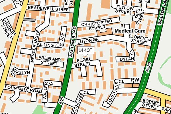 L4 4QT map - OS OpenMap – Local (Ordnance Survey)
