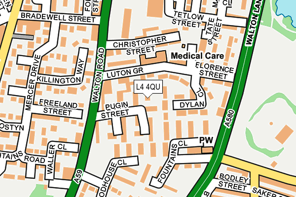 L4 4QU map - OS OpenMap – Local (Ordnance Survey)
