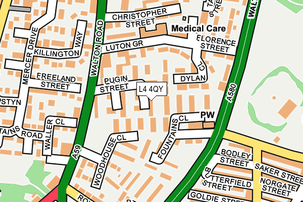 L4 4QY map - OS OpenMap – Local (Ordnance Survey)
