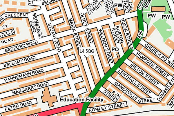 L4 5QG map - OS OpenMap – Local (Ordnance Survey)