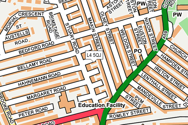 L4 5QJ map - OS OpenMap – Local (Ordnance Survey)