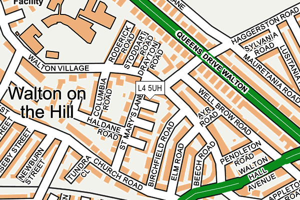 L4 5UH map - OS OpenMap – Local (Ordnance Survey)