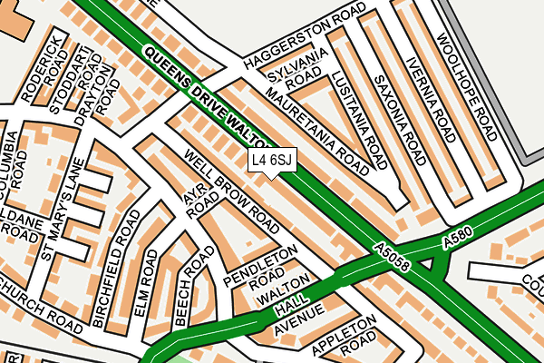 L4 6SJ map - OS OpenMap – Local (Ordnance Survey)