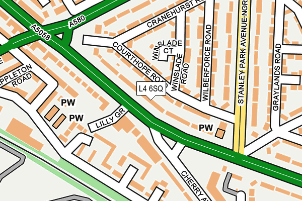 L4 6SQ map - OS OpenMap – Local (Ordnance Survey)