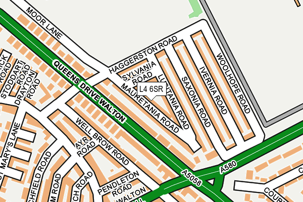 L4 6SR map - OS OpenMap – Local (Ordnance Survey)