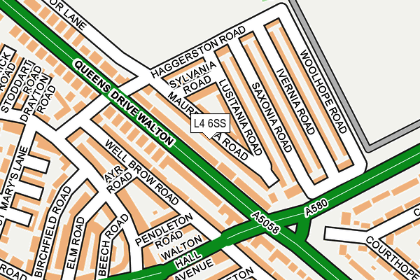 L4 6SS map - OS OpenMap – Local (Ordnance Survey)