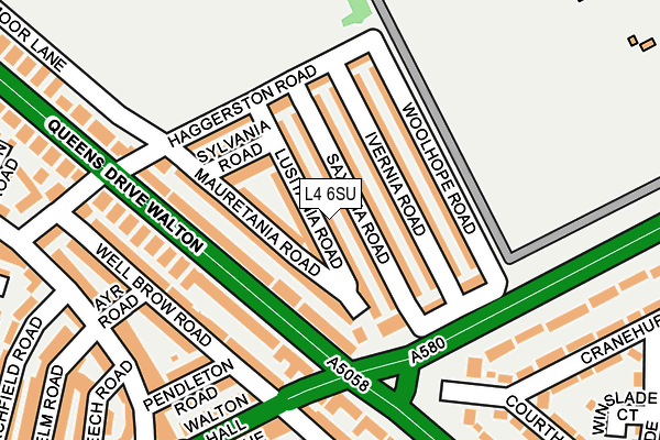 L4 6SU map - OS OpenMap – Local (Ordnance Survey)