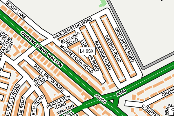 L4 6SX map - OS OpenMap – Local (Ordnance Survey)