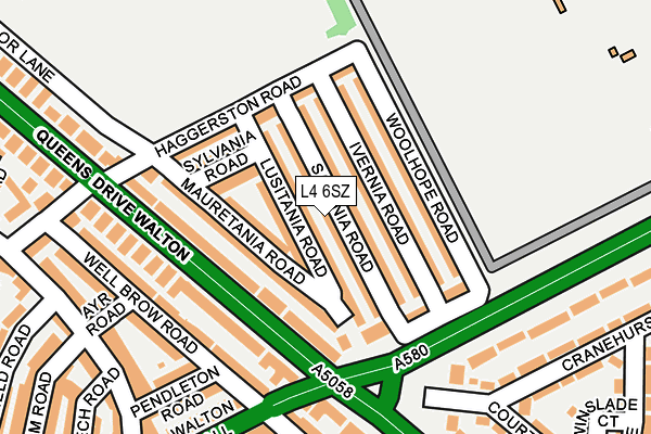 L4 6SZ map - OS OpenMap – Local (Ordnance Survey)