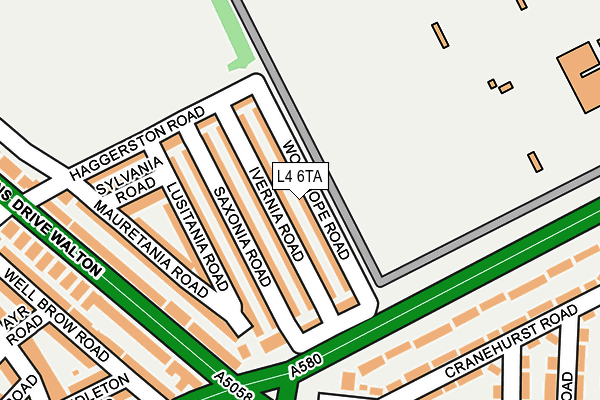 L4 6TA map - OS OpenMap – Local (Ordnance Survey)