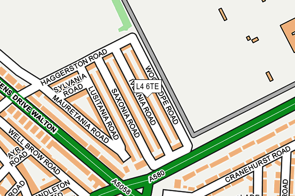 L4 6TE map - OS OpenMap – Local (Ordnance Survey)