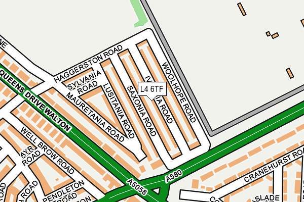 L4 6TF map - OS OpenMap – Local (Ordnance Survey)