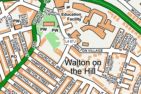 L4 6TJ map - OS OpenMap – Local (Ordnance Survey)