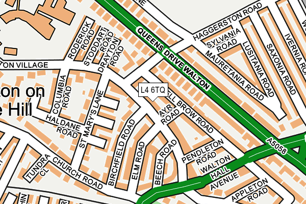 L4 6TQ map - OS OpenMap – Local (Ordnance Survey)