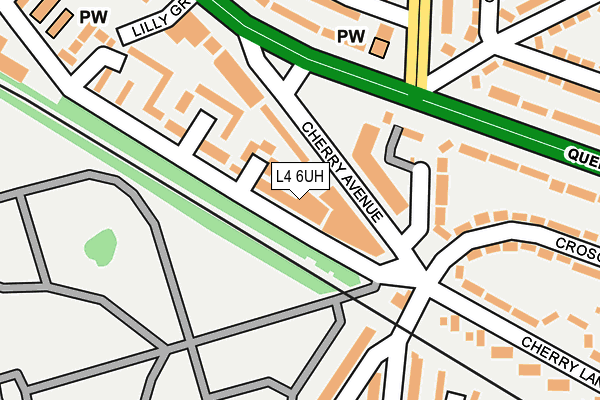 L4 6UH map - OS OpenMap – Local (Ordnance Survey)