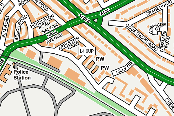 L4 6UP map - OS OpenMap – Local (Ordnance Survey)