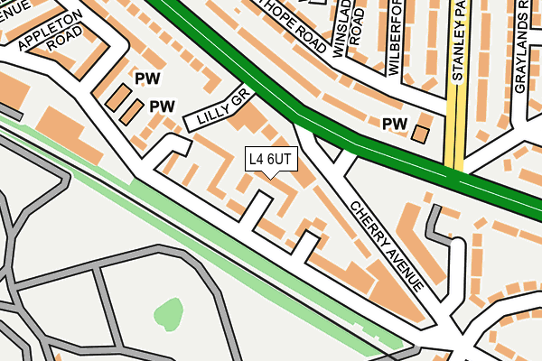 L4 6UT map - OS OpenMap – Local (Ordnance Survey)