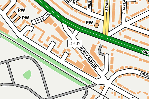 L4 6UY map - OS OpenMap – Local (Ordnance Survey)